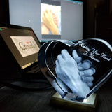 Heart Shaped 3D Laser Photo Crystal With FREE Light Base